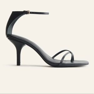 Reformation Black Strappy Stiletto Heels - Size 9.5